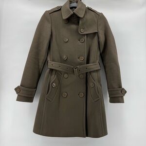 Burberry Double-Breasted wool cashmere Trench Coat with belt sz2